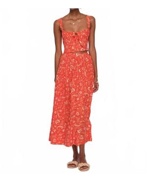 Heartloom Camille Midi Skirt - Red