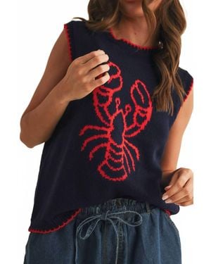 Klesis Lobster Knit Top - Red