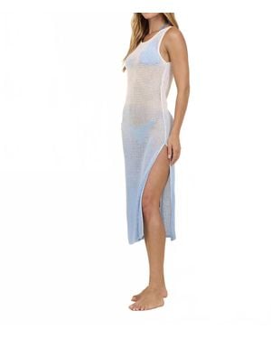 Vintage Havana Dip Dye Mesh Maxi Coverup - White