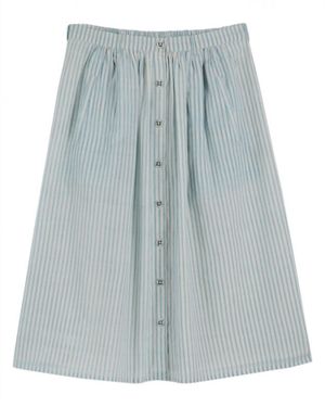Emile Et Ida Girl's Button-Down Skirt - Blue
