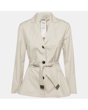 Max Mara S'Max Mara Cotton Belted Jacket - White
