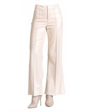 Elan Faux Leather Pants - White