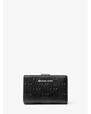 Michael Kors Outlet Jet Set Travel Medium Logo Embossed Wallet - White
