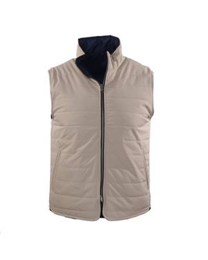 Hagen Flannel & Microfiber Reversible Vest - Gray