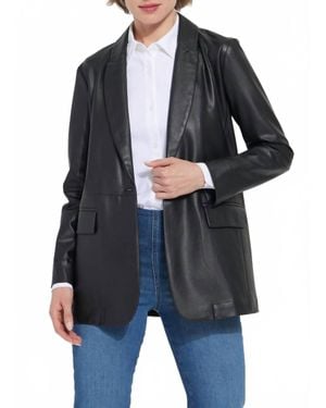 Lyssé Eira Vegan Leather Jacket - Blue