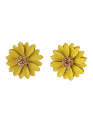 SOH Sunflower Stud Earrings - Yellow