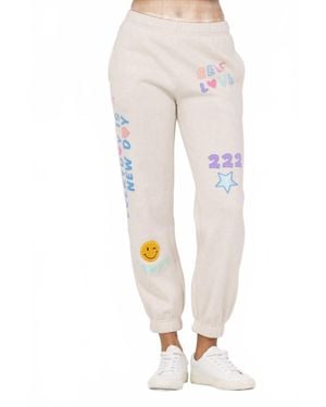 Vintage Havana Surf Wash Patches Sweatpants - White