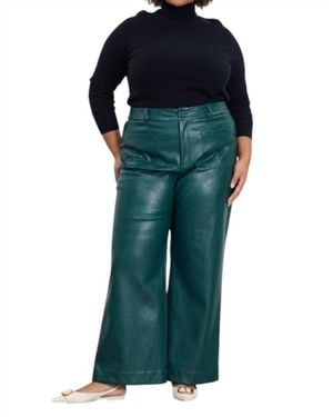 Skies Are Blue Daxen Faux Leather Pant - Green