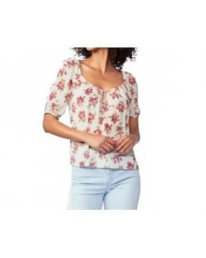 PAIGE Franciska Crinkle Chiffon Top - Multicolor