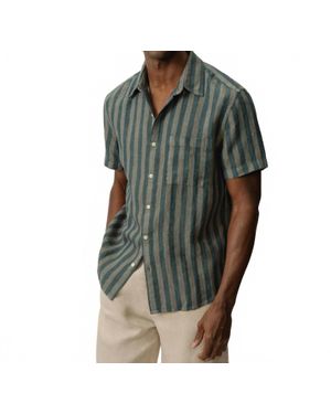 Alex Crane Ola Striped Button Down Shirt - Green