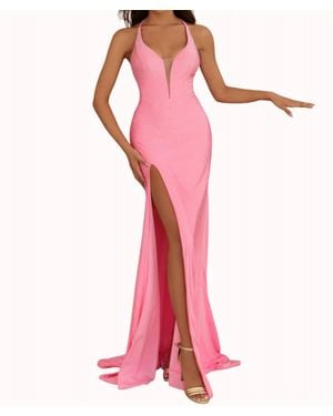 Clarisse Open Back Gown - Pink