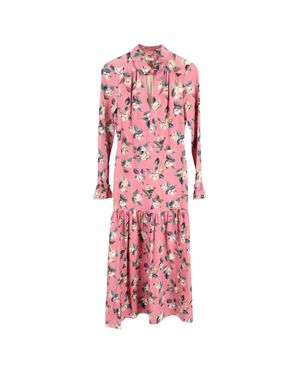Vilshenko Floral Midi Dress - Pink