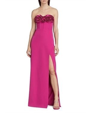 ML Monique Lhuillier Stella Strapless Long Dress - Pink