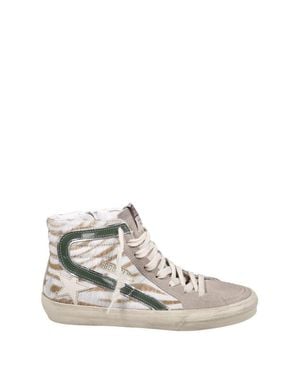 Golden Goose Classic Horsy Upper Suede Toe Slide - White