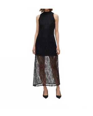 Vero Moda Manja Sleeveless High Neck Maxi Dress - Black