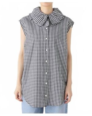 BATSHEVA Apollo Sleeveless Blouse - Blue