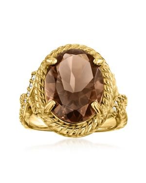 Ross-Simons Smoky Quartz Ring With Topaz - Metallic