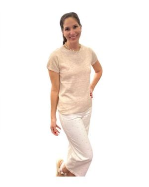 InCashmere Cashmere Luxury Crew Neck Tee - White