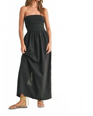 Avenue Cassidy Linen Dress - Black