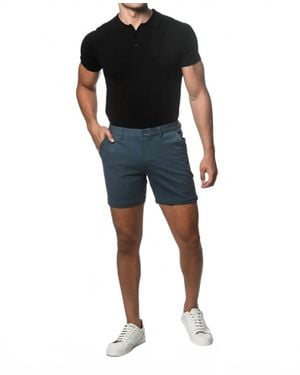 Postmarc Inseam Textured Stretch Knit Chino Short - Black