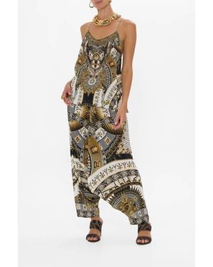 CAMILLA T Back Shoestring Top - Metallic