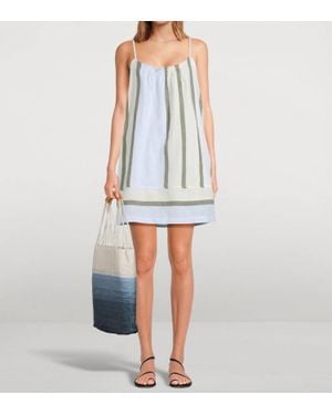 lemlem Zina Cotton Swing Dress - Blue