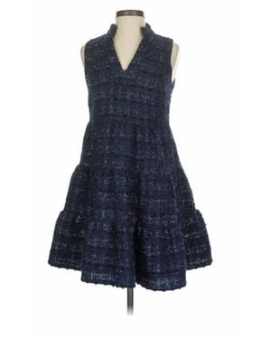 Sail To Sable Sparkle Tweed Dress - Blue