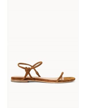 STAUD Laurel Suede Sandals - White