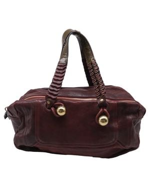 Chloé Braided-Handle Shoulder Bag - Red