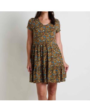 Toad & Co. Marley Tiered Short Sleeve Dress - Green
