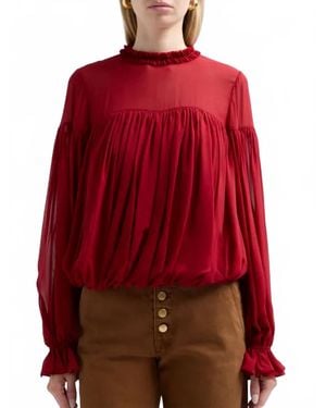 Ulla Johnson Pearl Gathered Silk Blouse
