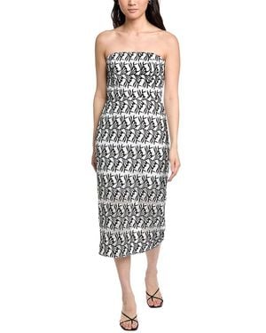 sam edelman embroidered strapless midi dress Sam Edelman 3D Flower Strapless Mini Dress Cream 10