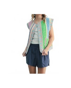 Wishlist Playful Quilted Vest - Multicolor