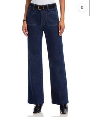 FRAME Refined High-Rise Wide-Leg Jeans - Blue