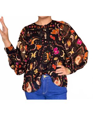 Emily Lovelock Bertha Long Sleeve Blouse - Red