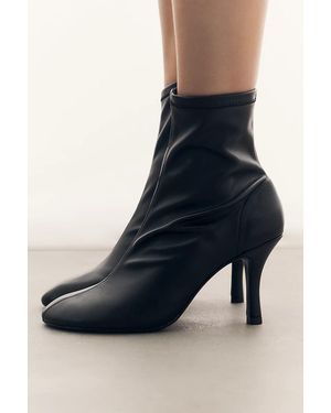 Maeve Round-Toe Sock Boots - Blue