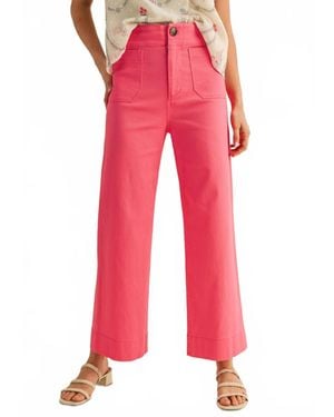 ..,merci The Journey High Waist Crop Pant - Red