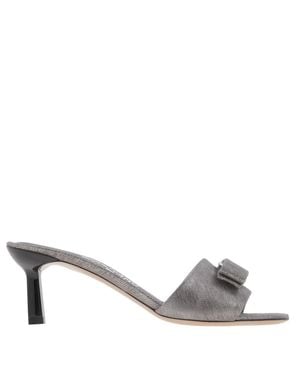 Ferragamo Ferragamo Glo 55 Silde Sandals, Size 7 C - Metallic