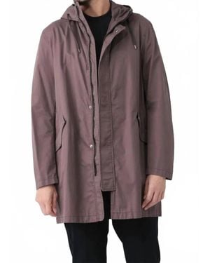 Herno Hooded Zip-Up Coat - Brown