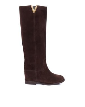 Via Roma 15 V-Shaped Boot - Brown