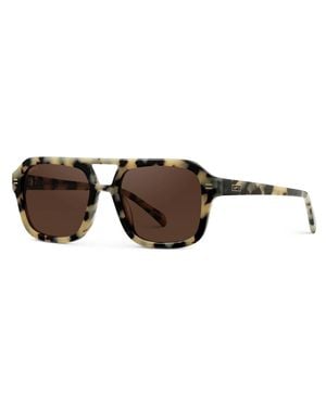 WMP Eyewear Sydney Bold Retro Aviator Sunglasses - Brown