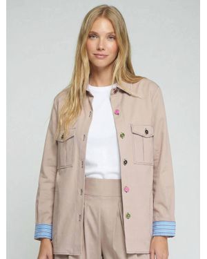 Vilagallo Colored Button Jacket - Natural