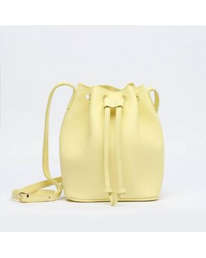 Mesh Madison Bucket Bag - Yellow