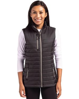 Clique Valhalla Full Zip Puffer Vest - Purple