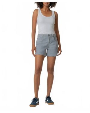Kut From The Kloth Jane High Rise Long Short With Raw Hem - Blue