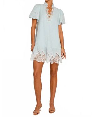 Elizabeth James The Label Chessy Mini Dress - Blue