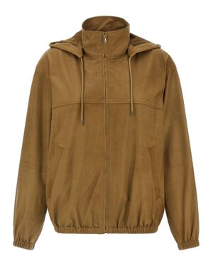 AURALEE Ultra-Thin Leather Jacket - Brown