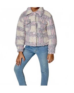 Design History Girl's Fuzzy Jacket - Blue