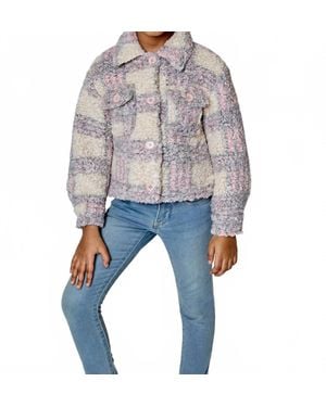 Design History Girl's Fuzzy Jacket - Blue