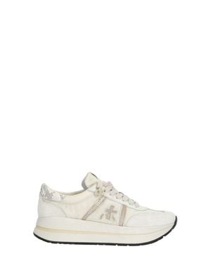 Premiata Ivory Bethcoin 8145 Suede Sneakers - White